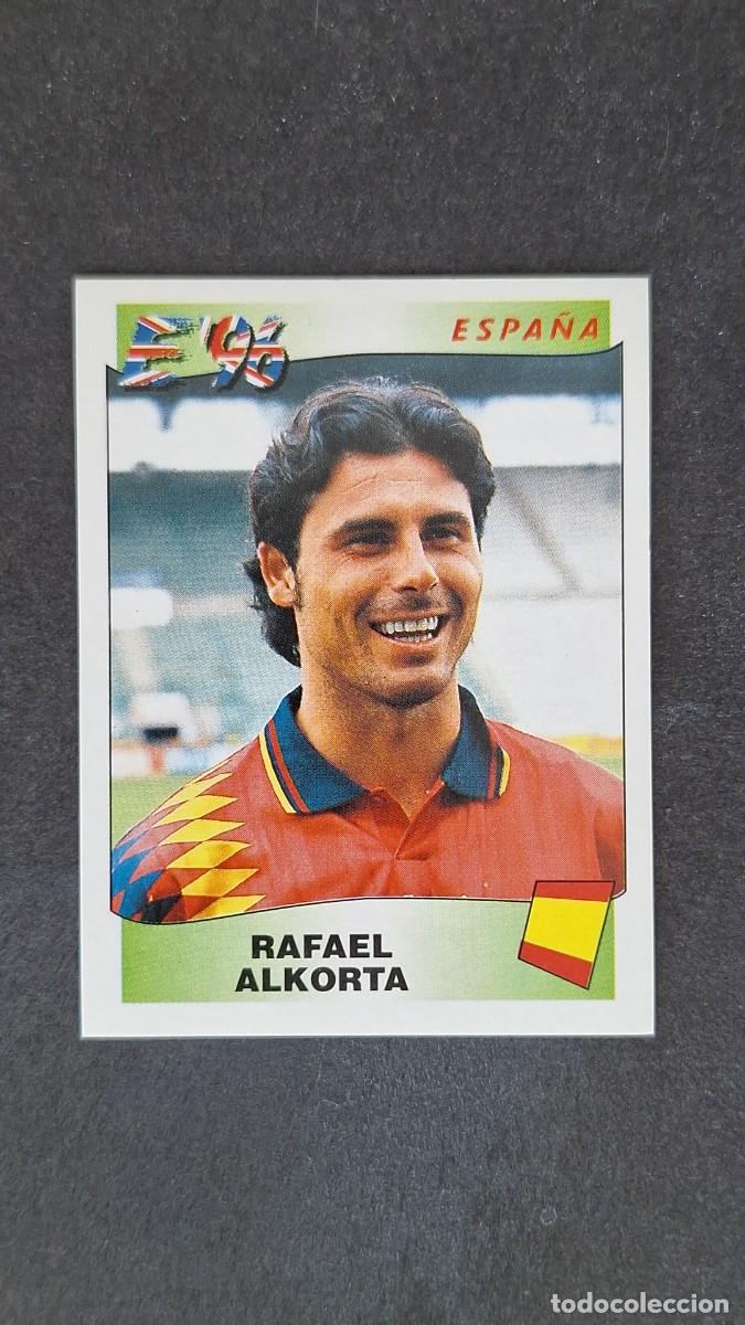 Cartes &agrave; collectionner de Football: L2 RAFAEL ALKORTA SELECCION ESPA&Ntilde;A 122 EUROCOPA 1996 EURO 96 PANINI NUNCA PEGADO SIN PEGAR