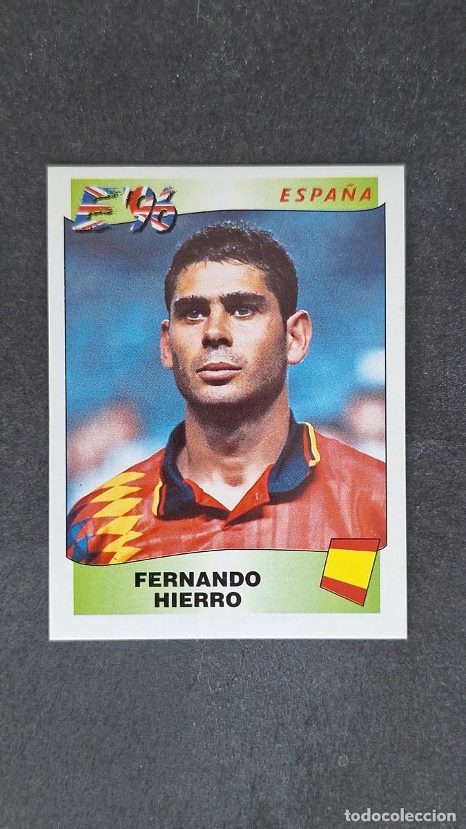 Cartes &agrave; collectionner de Football: L2 FERNANDO HIERRO SELECCION ESPA&Ntilde;A 124 EUROCOPA 1996 EURO 96 PANINI NUNCA PEGADO SIN PEGAR