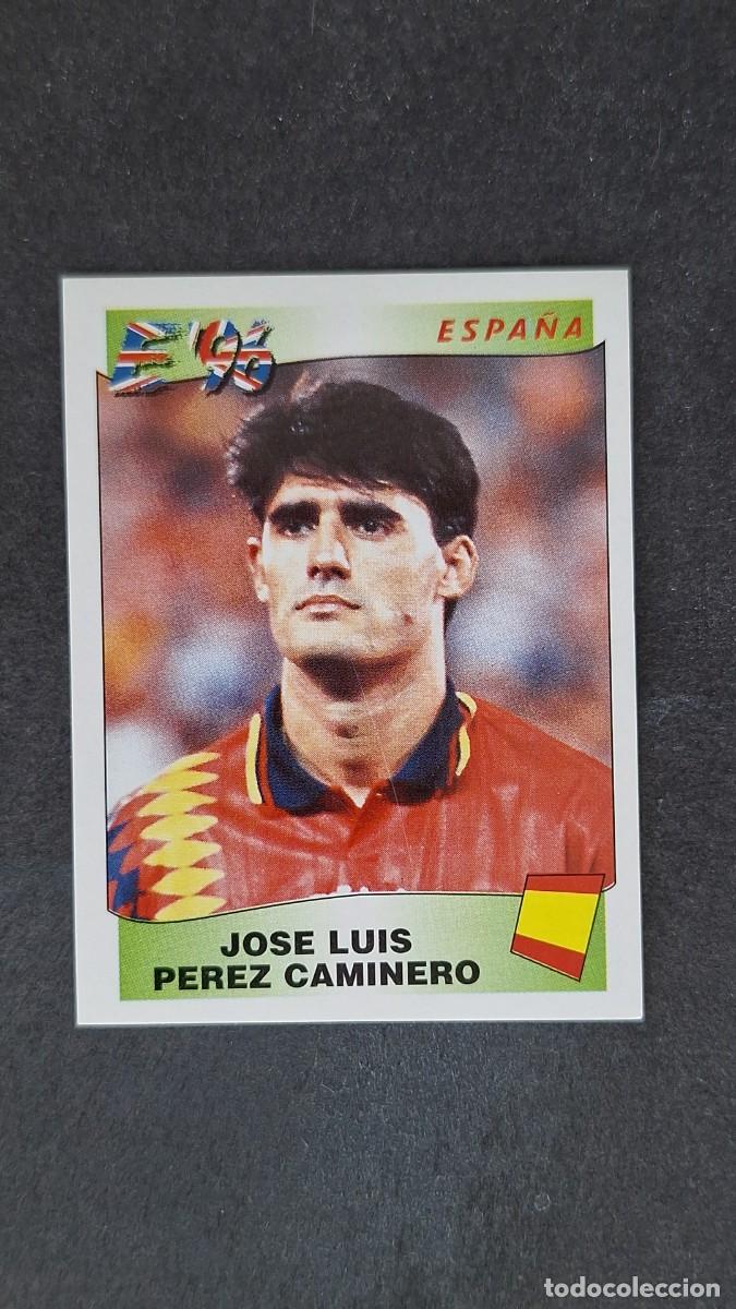 Cartes &agrave; collectionner de Football: L2 JOSE LUIS PEREZ CAMINERO SELECCION ESPA&Ntilde;A 126 EUROCOPA 1996 EURO 96 PANINI NUNCA PEGADO SIN PEGAR
