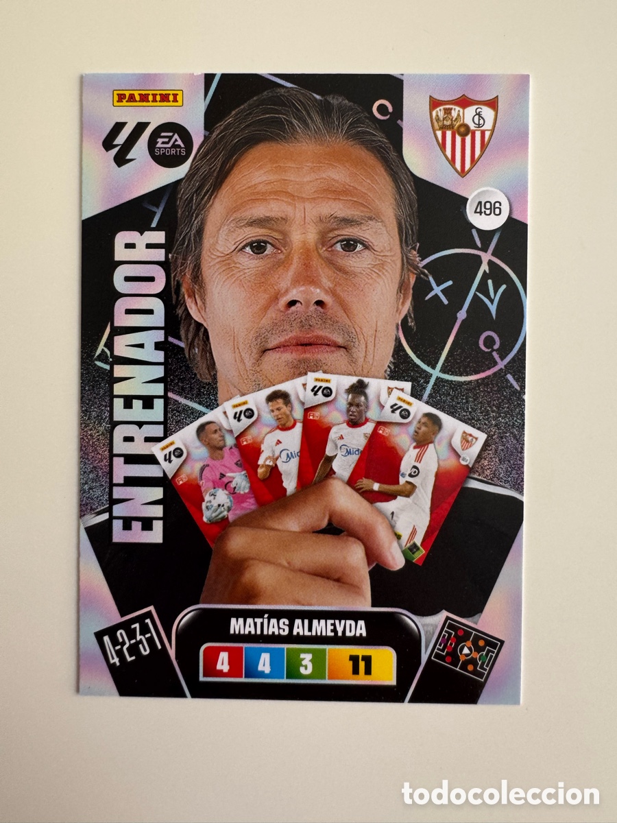 Cartes &agrave; collectionner de Football: PANINI ADRENALYN XL LIGA 2025-2026 25-26 &ndash; Mat&iacute;as Almeyda Sevilla FC N&ordm; 496 &ndash; Entrenador
