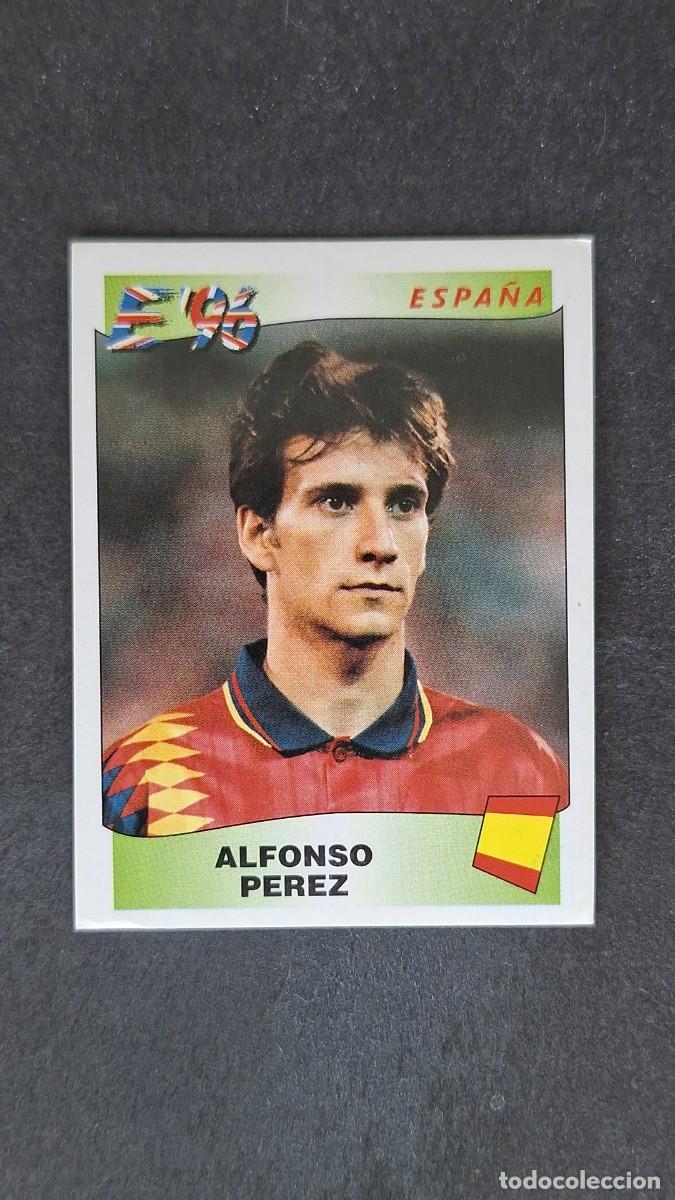 Cartes &agrave; collectionner de Football: L2 ALFONSO PEREZ SELECCION ESPA&Ntilde;A 130 EUROCOPA 1996 EURO 96 PANINI NUNCA PEGADO SIN PEGAR