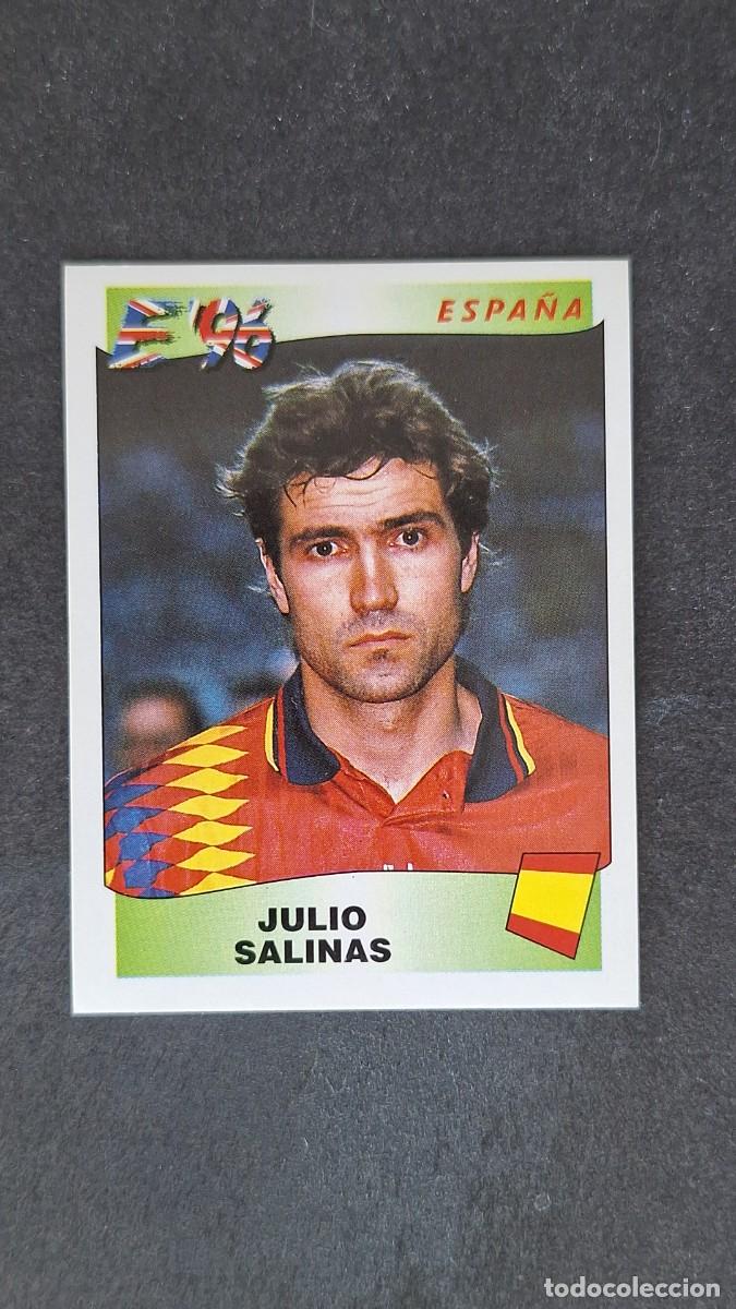 Cartes &agrave; collectionner de Football: L2 JULIO SALINAS SELECCION ESPA&Ntilde;A 132 EUROCOPA 1996 EURO 96 PANINI NUNCA PEGADO SIN PEGAR