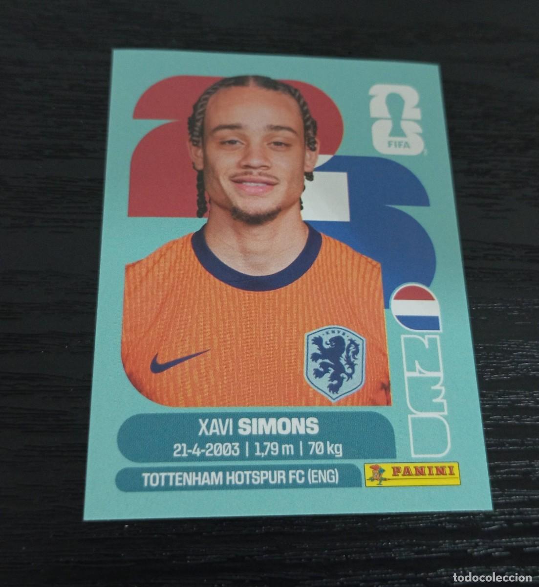 Cromos de F&uacute;tbol: -PANINI MUNDIAL 2026 : NED 15 XAVI SIMONS ( PAISES BAJOS HOLANDA ) TOTTEMHAM