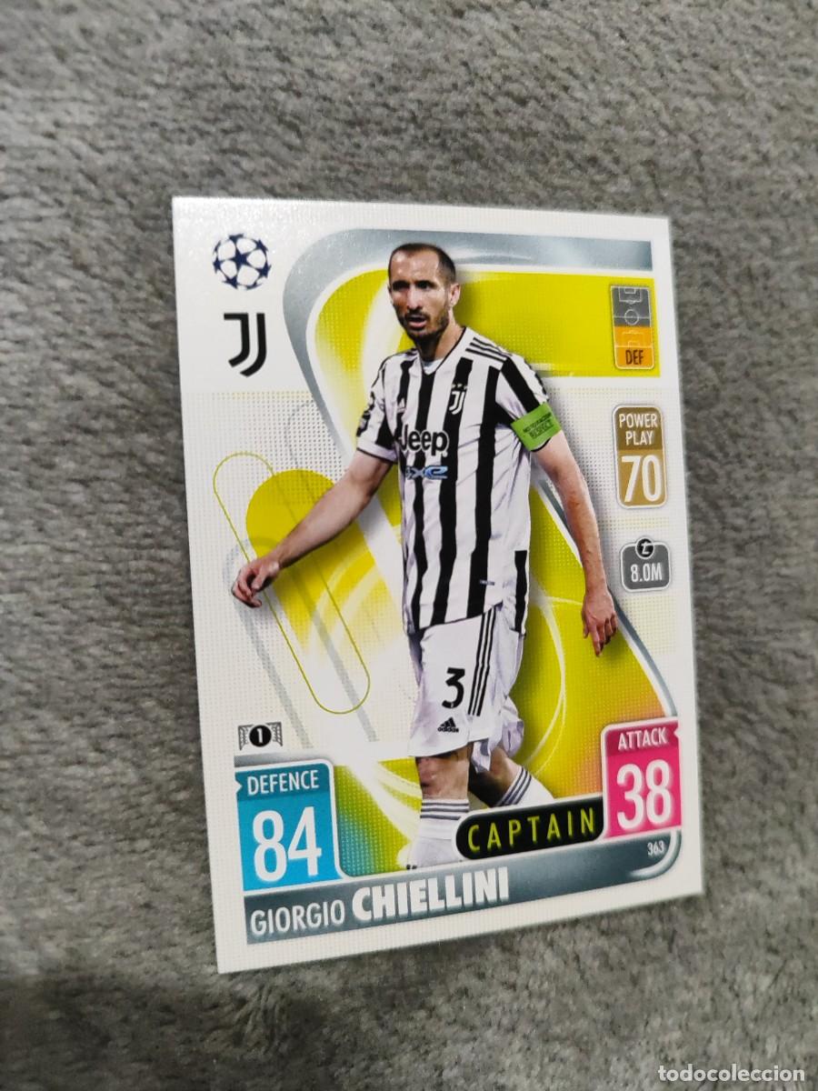 Cromos de F&uacute;tbol: 363 UCL MATCH ATTAX 21 22 GIORGIO CHIELLINI JUVENTUS TOPPS 2021 2022 CHAMPIONS LEAGUE