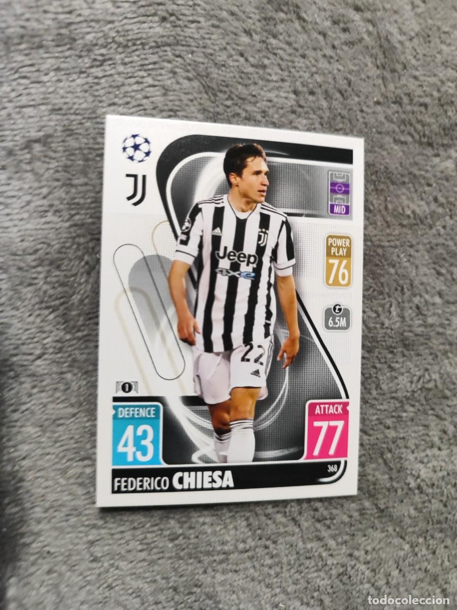 Cromos de F&uacute;tbol: 368 UCL MATCH ATTAX 21 22 FEDERICO CHIESA JUVENTUS TOPPS 2021 2022 CHAMPIONS LEAGUE
