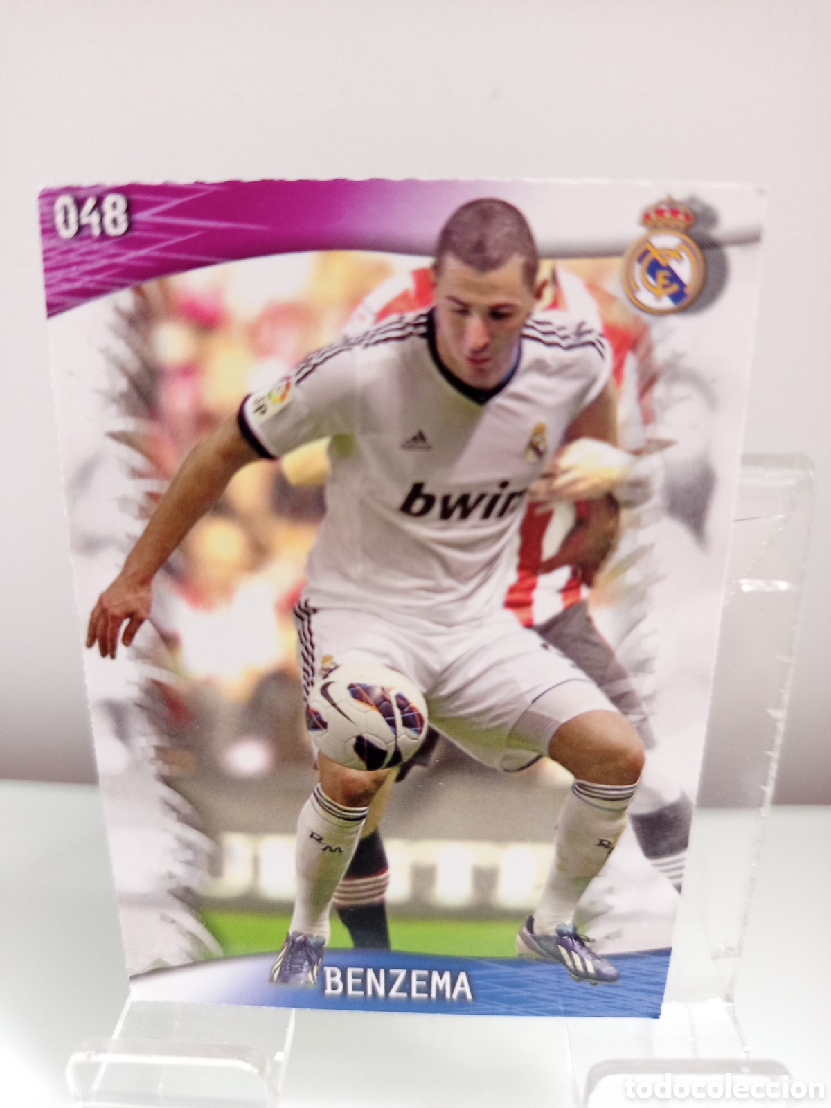 Cromos de F&uacute;tbol: ❇️ CROMO CARD ⚽ BENZEMA REAL MADRID 48 FICHAS LIGA QUIZ GAME 2014 13 14 2013 2014 MUNDICROMO ❇️