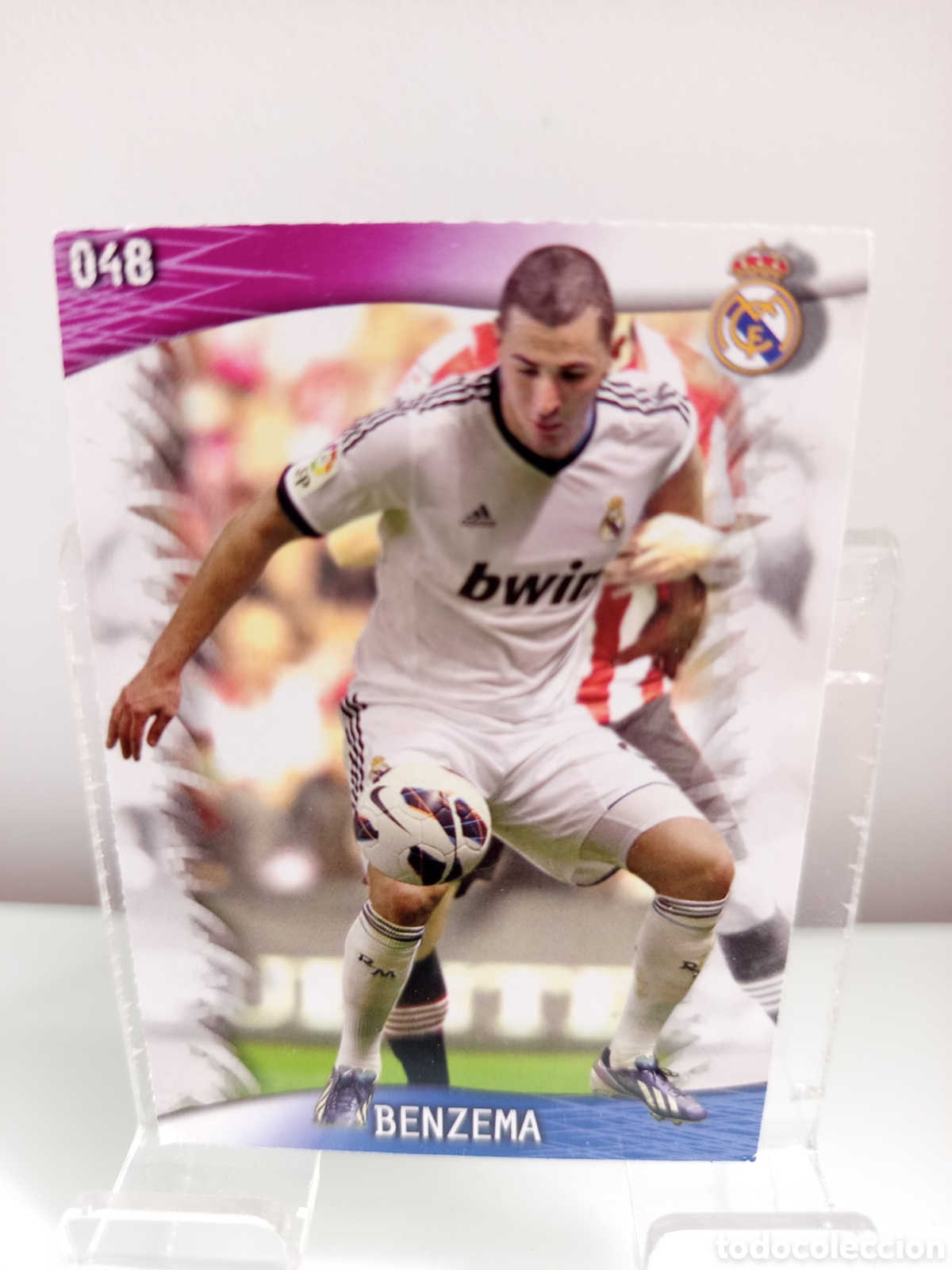 Cromos de F&uacute;tbol: ❇️ CROMO CARD ⚽ BENZEMA REAL MADRID 48 FICHAS LIGA QUIZ GAME 2014 13 14 2013 2014 MUNDICROMO ❇️