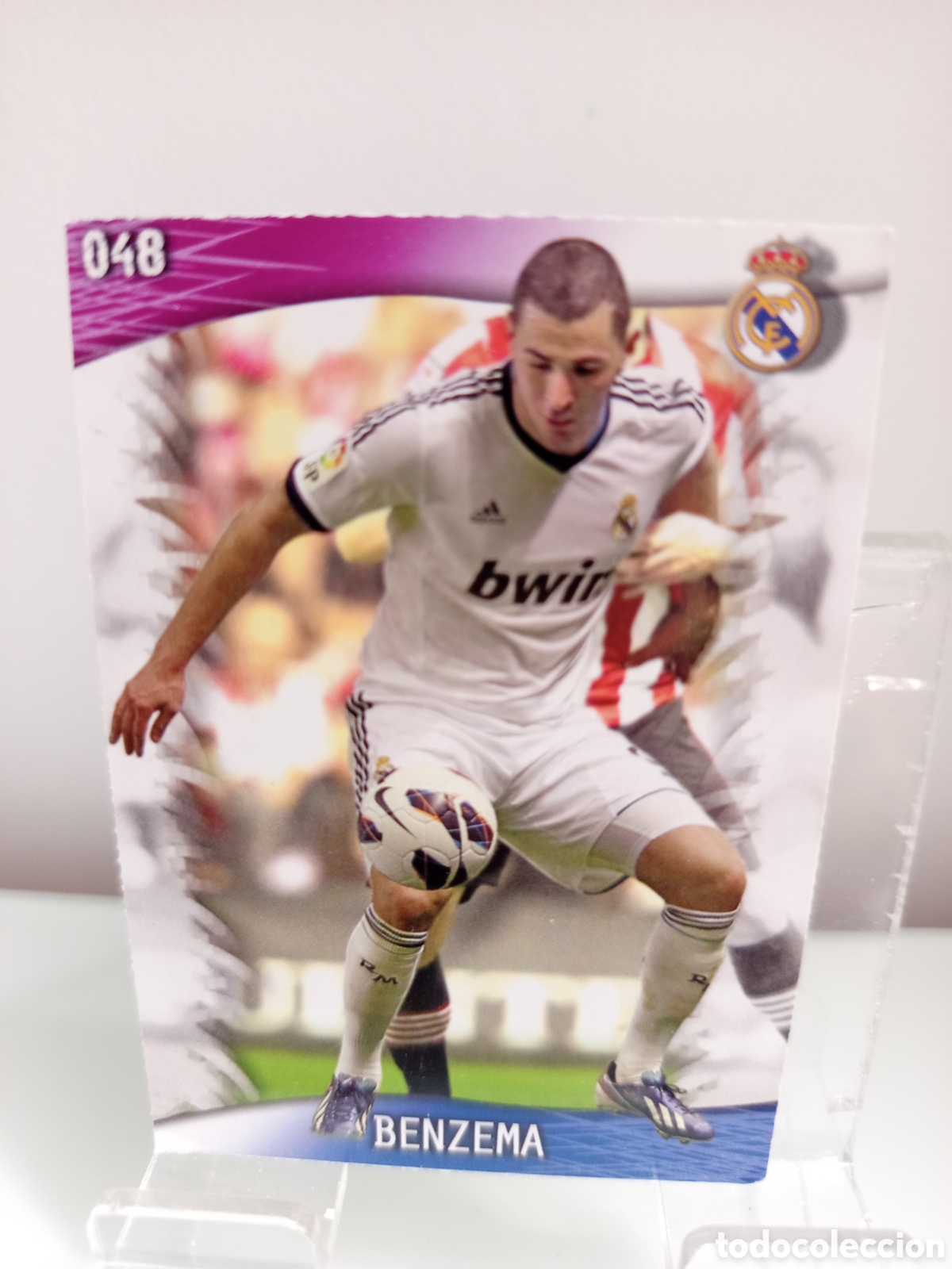 Cromos de F&uacute;tbol: ❇️ CROMO CARD ⚽ BENZEMA REAL MADRID 48 FICHAS LIGA QUIZ GAME 2014 13 14 2013 2014 MUNDICROMO ❇️