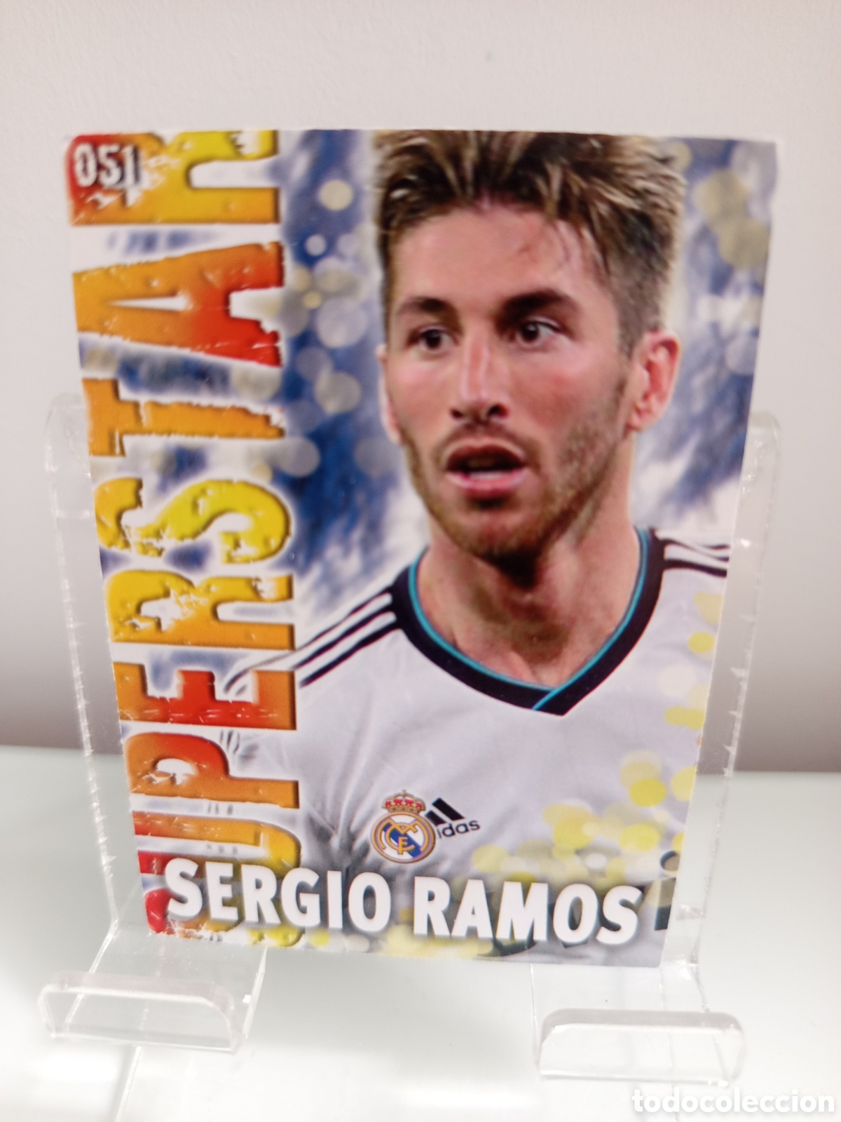 Cromos de F&uacute;tbol: ❇️ CROMO ⚽ SERGIO RAMOS REAL MADRID 51 SUPERSTAR FICHAS LIGA QUIZ GAME 2014 13 14 2013 MUNDICROMO ❇️