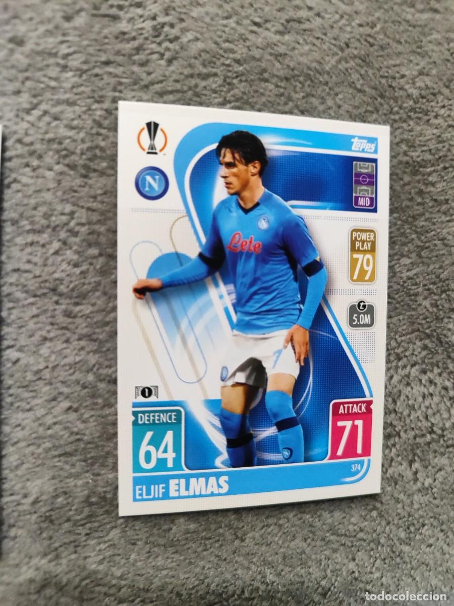 Cromos de F&uacute;tbol: 374 UCL MATCH ATTAX 21 22 ELJIF ELMAS SSC NAPOLI TOPPS 2021 2022 CHAMPIONS LEAGUE