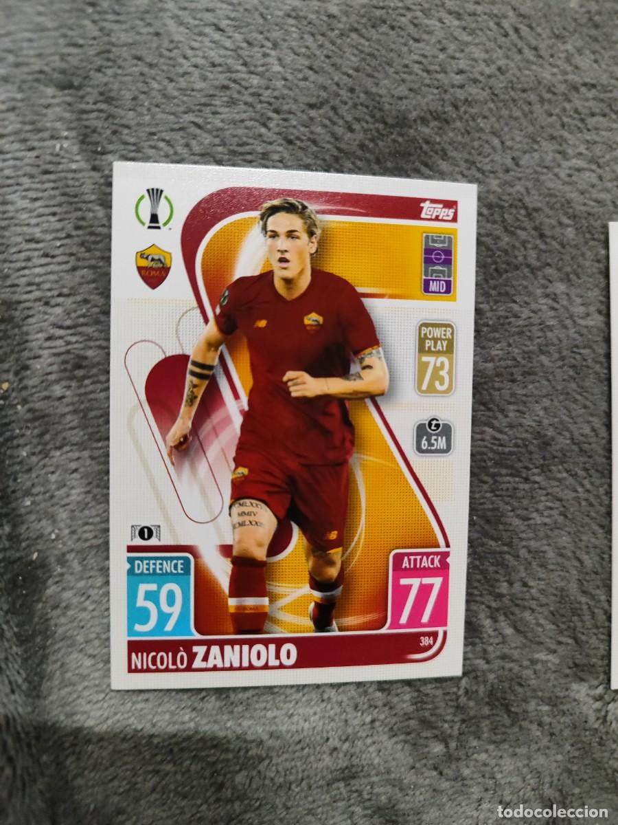 Cromos de Futebol: 384 UCL MATCH ATTAX 21 22 NICOL&Ograve; ZANIOLO AS ROMA TOPPS 2021 2022 CHAMPIONS LEAGUE