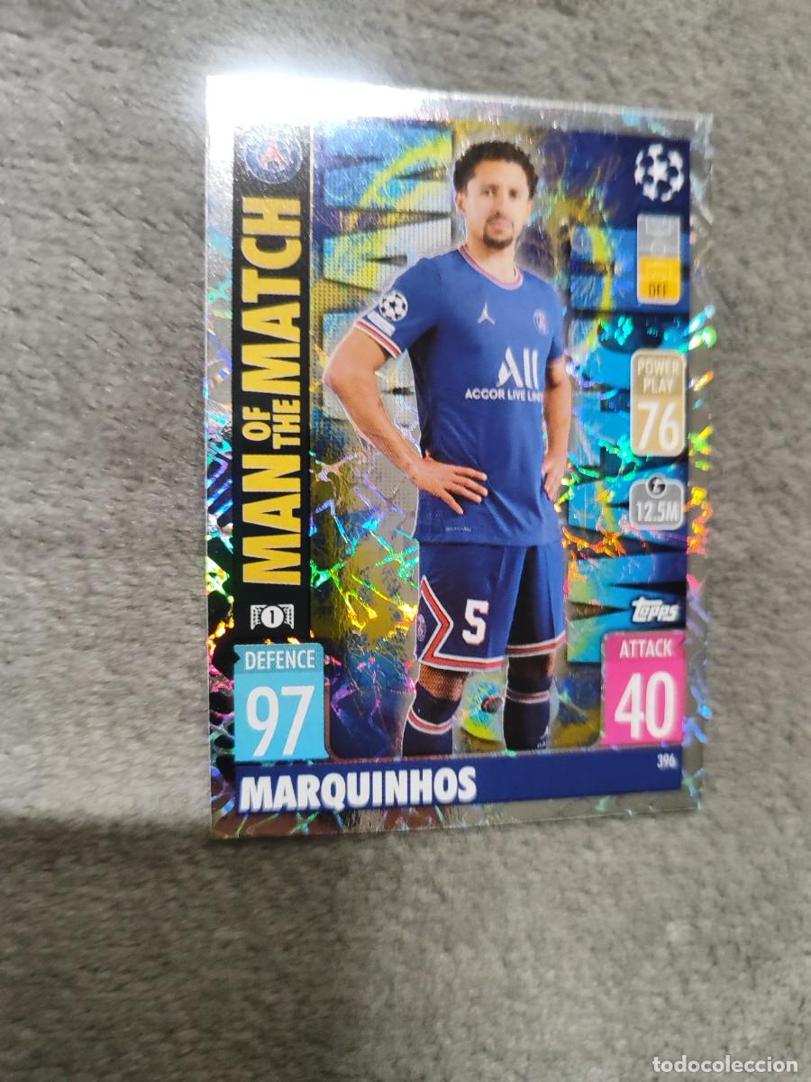 Cromos de Futebol: 396 UCL MATCH ATTAX 21 22 MARQUINHOS PARIS SAINT-GERMAIN TOPPS 2021 2022 CHAMPIONS LEAGUE