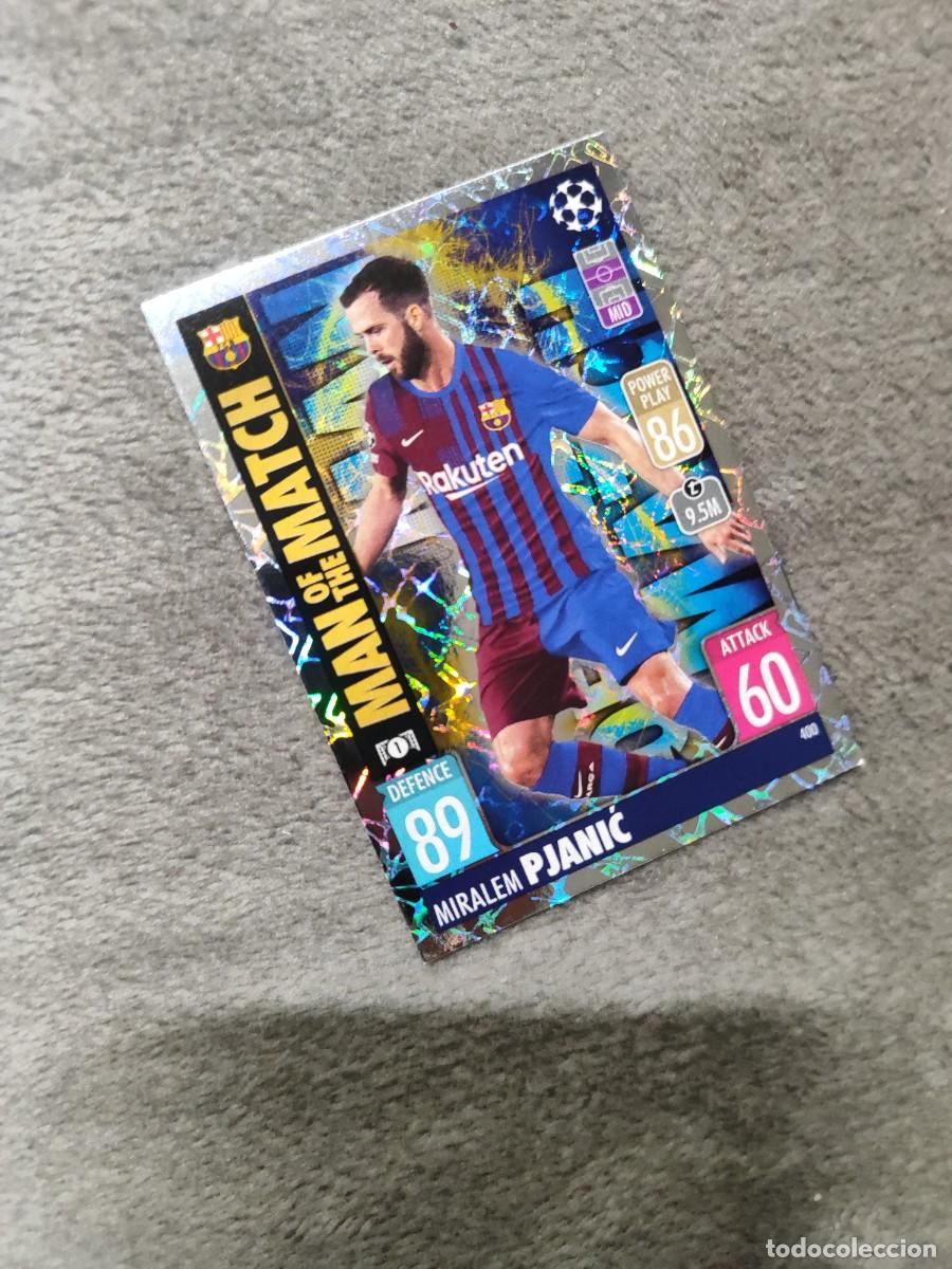 Cromos de F&uacute;tbol: 400 UCL MATCH ATTAX 21 22 MIRALEM PJANIĆ FC BARCELONA TOPPS 2021 2022 CHAMPIONS LEAGUE