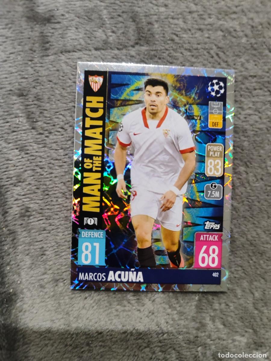 Cromos de F&uacute;tbol: 402 UCL MATCH ATTAX 21 22 MARCOS ACU&Ntilde;A SEVILLA FC TOPPS 2021 2022 CHAMPIONS LEAGUE