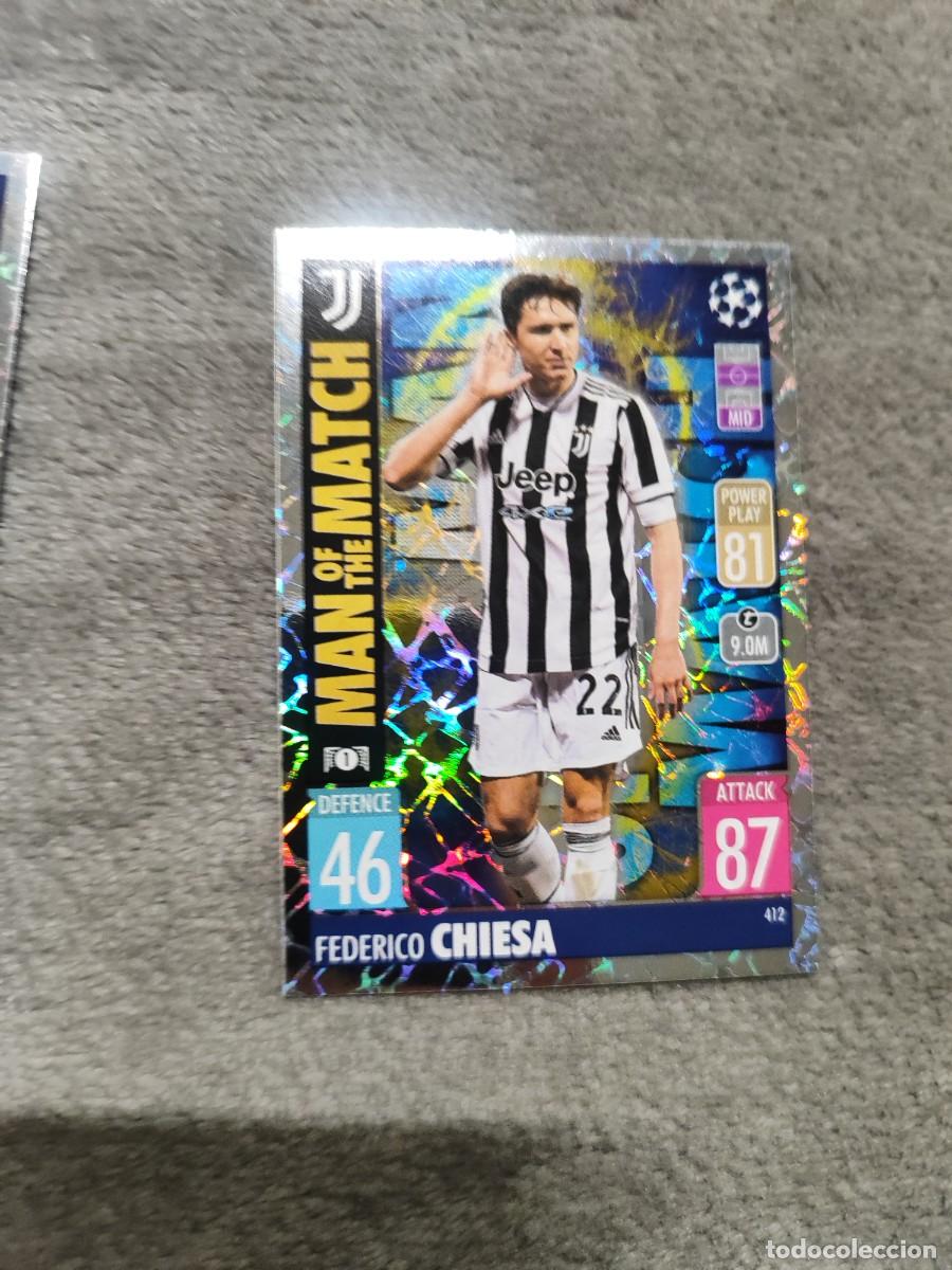 Cromos de F&uacute;tbol: 412 UCL MATCH ATTAX 21 22 FEDERICO CHIESA JUVENTUS TOPPS 2021 2022 CHAMPIONS LEAGUE