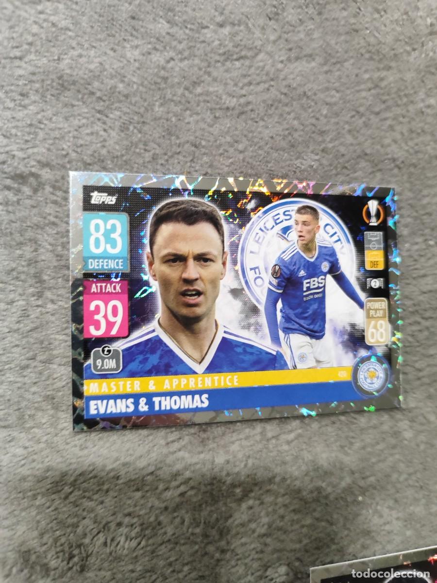 Cromos de F&uacute;tbol: 420 UCL MATCH ATTAX 21 22 JONNY EVANS & LUKE THOMAS LEICESTER CITY FC TOPPS 2021 2022 CHAMPIONS LEAG