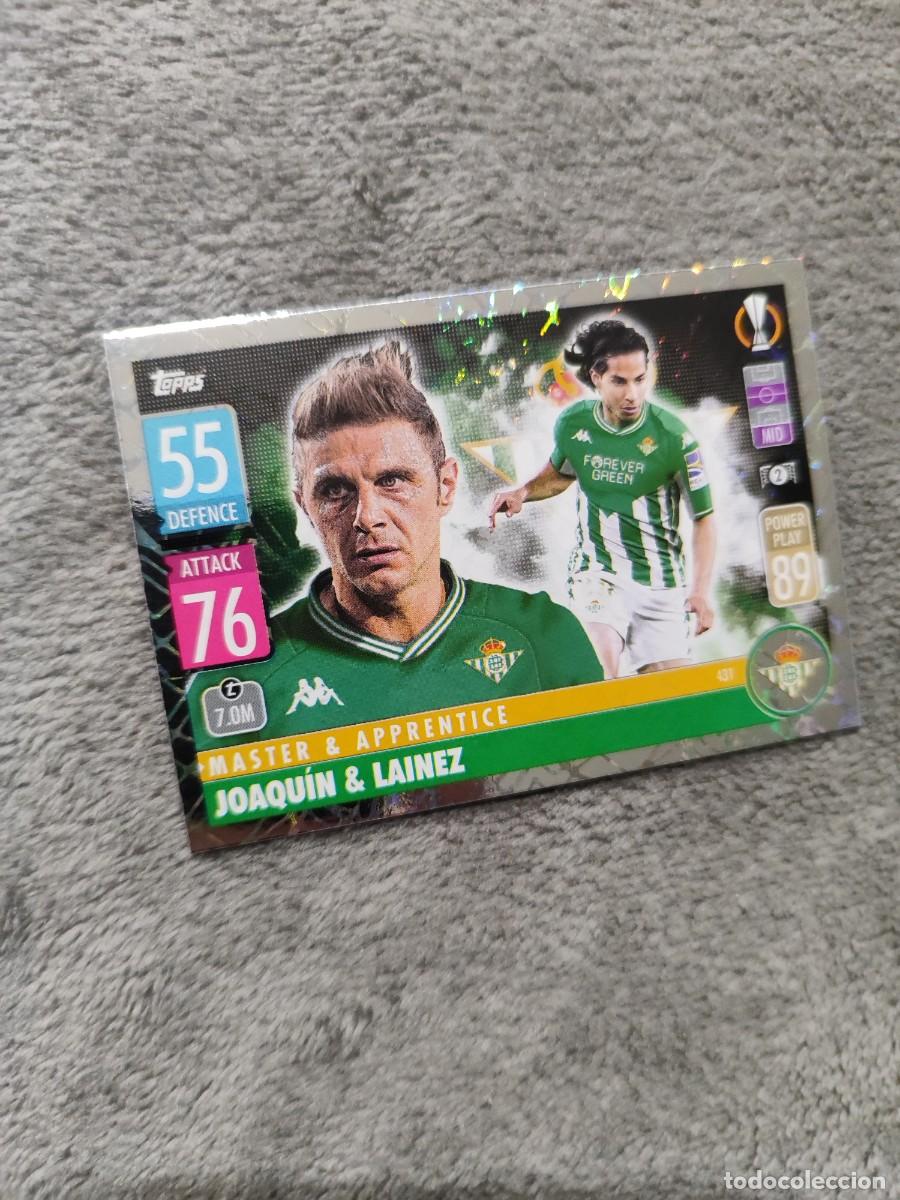 Cromos de F&uacute;tbol: 431 UCL MATCH ATTAX 21 22 JOAQU&Iacute;N S&Aacute;NCHEZ & DIEGO LAINEZ REAL BETIS BALOMPI&Eacute; TOPPS 2021 2022 CHAMPIO