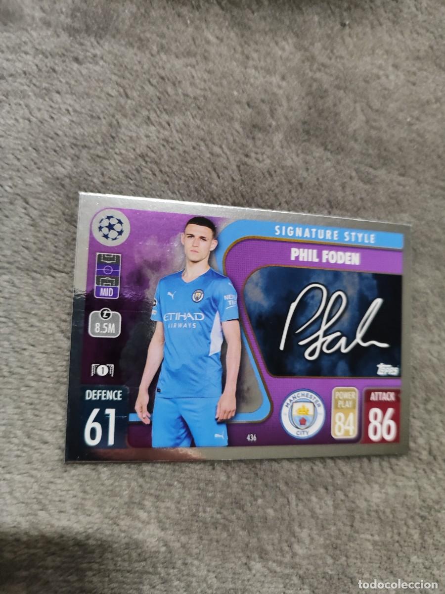 Cromos de F&uacute;tbol: 436 UCL MATCH ATTAX 21 22 PHIL FODEN MANCHESTER CITY FC TOPPS 2021 2022 CHAMPIONS LEAGUE
