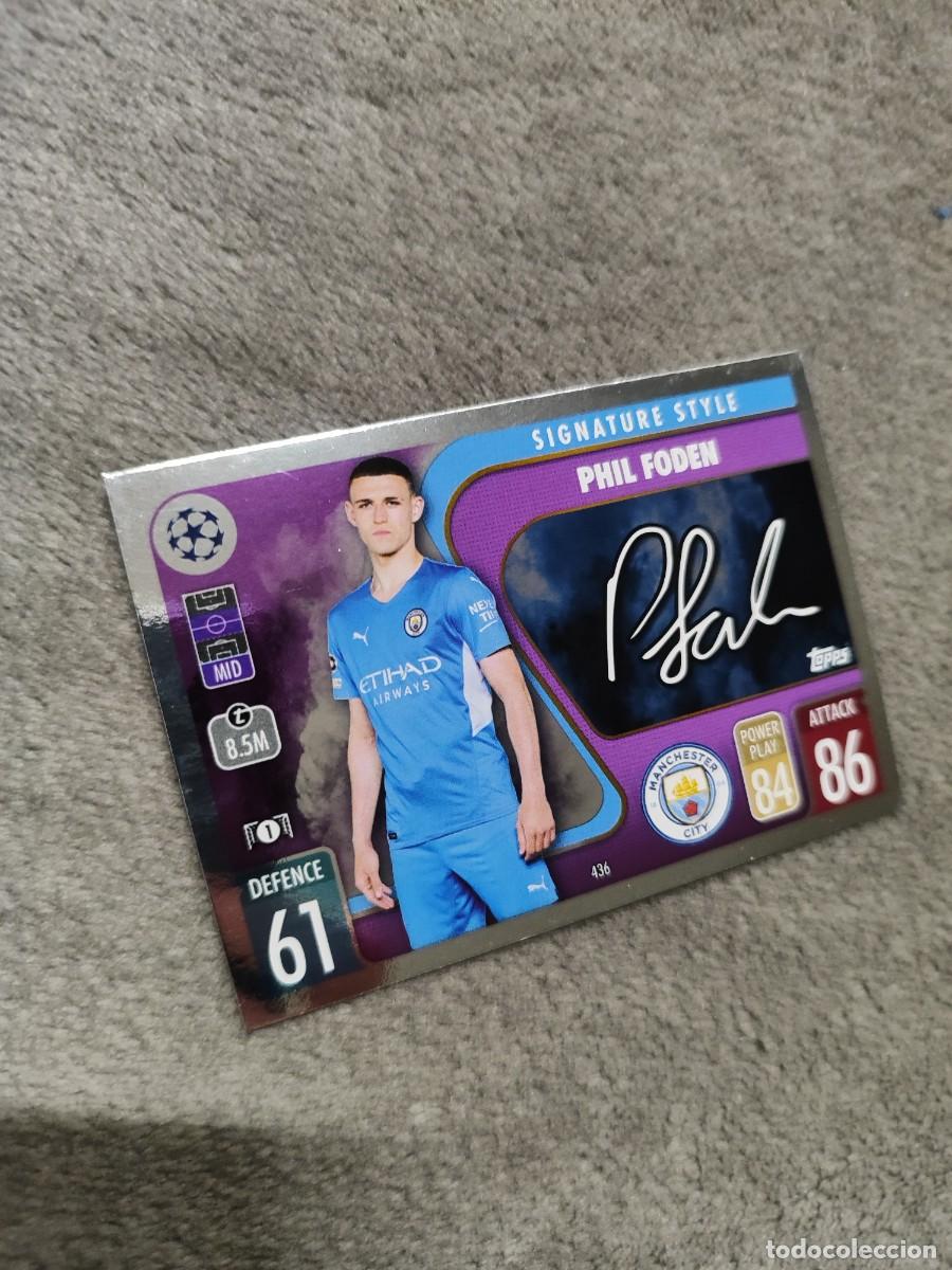 Cromos de F&uacute;tbol: 436 UCL MATCH ATTAX 21 22 PHIL FODEN MANCHESTER CITY FC TOPPS 2021 2022 CHAMPIONS LEAGUE