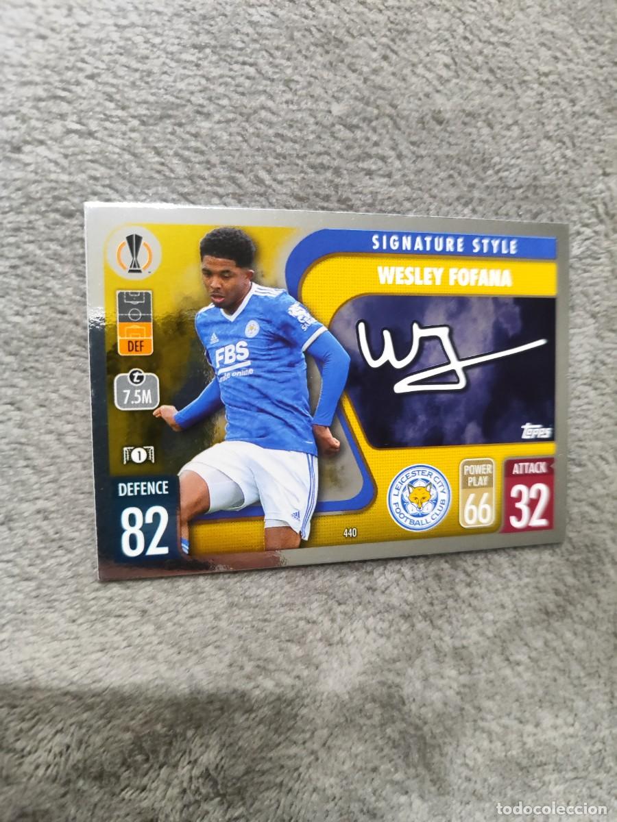 Cromos de F&uacute;tbol: 440 UCL MATCH ATTAX 21 22 WESLEY FOFANA LEICESTER CITY FC TOPPS 2021 2022 CHAMPIONS LEAGUE