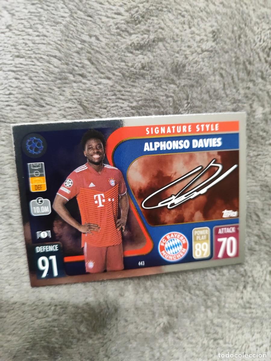 Cromos de F&uacute;tbol: 443 UCL MATCH ATTAX 21 22 ALPHONSO DAVIES FC BAYERN M&Uuml;NCHEN TOPPS 2021 2022 CHAMPIONS LEAGUE