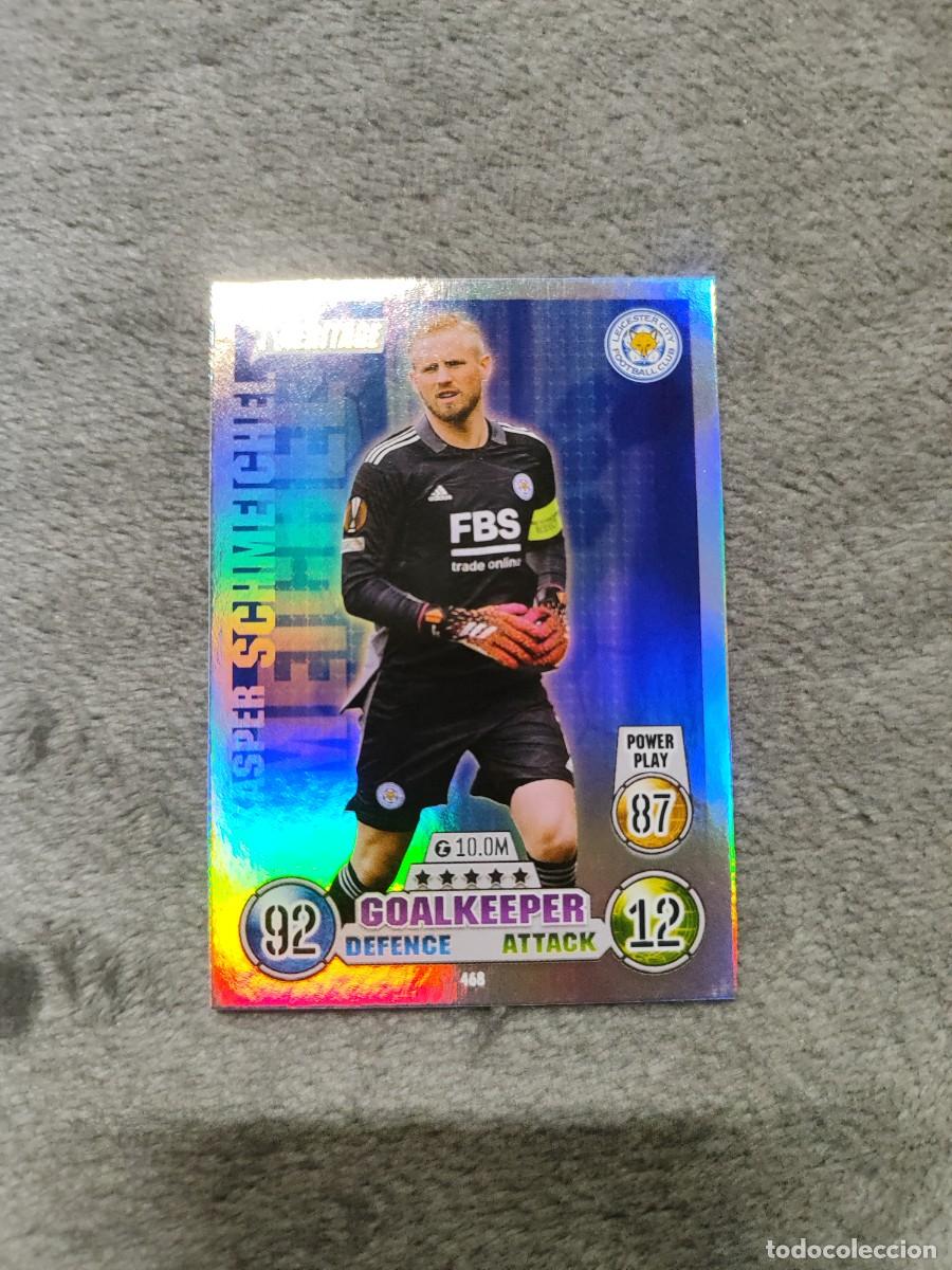 Fu&szlig;ball-Sticker: 468 UCL MATCH ATTAX 21 22 KASPER SCHMEICHEL LEICESTER CITY FC HERITAGE TOPPS 2021 2022 CHAMPIONS LEA