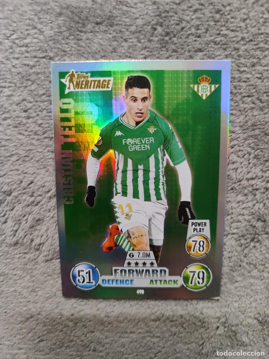 Cromos de F&uacute;tbol: 490 UCL MATCH ATTAX 21 22 CRISTIAN TELLO REAL BETIS BALOMPI&Eacute; HERITAGE TOPPS 2021 2022 CHAMPIONS LEAG