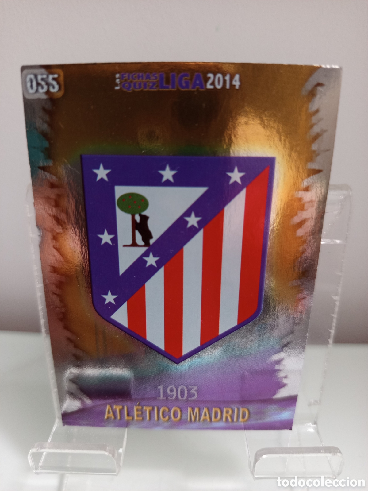 Fu&szlig;ball-Sticker: ❇️ CROMO CARD ⚽ ESCUDO ATL&Eacute;TICO MADRID 55 FICHAS LIGA QUIZ GAME 2014 13 14 2013 2014 MUNDICROMO ❇️