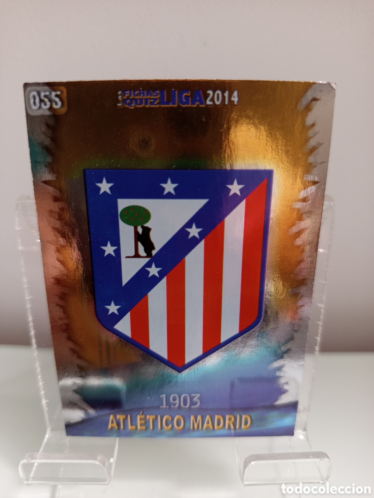 Fu&szlig;ball-Sticker: ❇️ CROMO CARD ⚽ ESCUDO ATL&Eacute;TICO MADRID 55 FICHAS LIGA QUIZ GAME 2014 13 14 2013 2014 MUNDICROMO ❇️