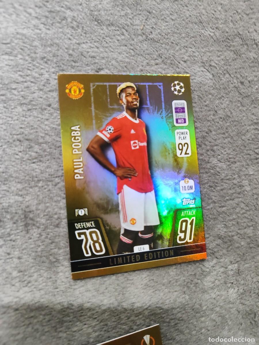 Cromos de F&uacute;tbol: LE6 UCL MATCH ATTAX 21 22 PAUL POGBA MANCHESTER UNITED LIMITED EDITION / GOLD TOPPS 2021 2022 CHAMPI