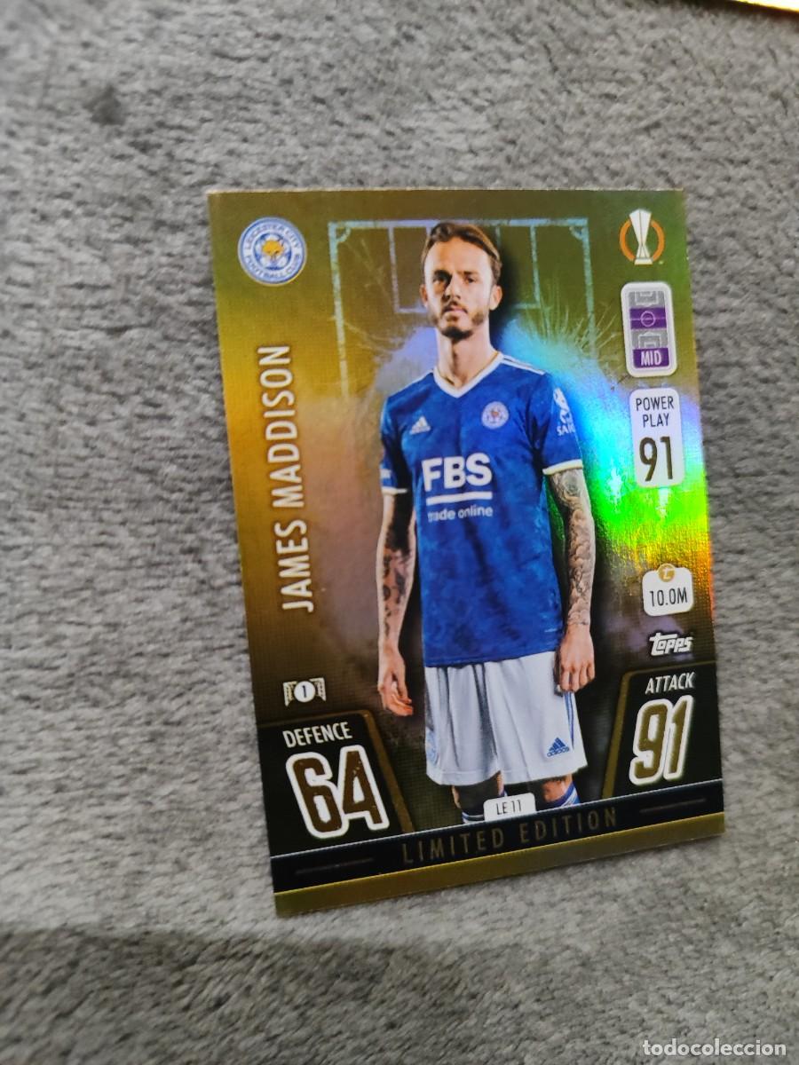 Cromos de F&uacute;tbol: LE11 UCL MATCH ATTAX 21 22 JAMES MADDISON LEICESTER CITY FC LIMITED EDITION / GOLD TOPPS 2021 2022 C