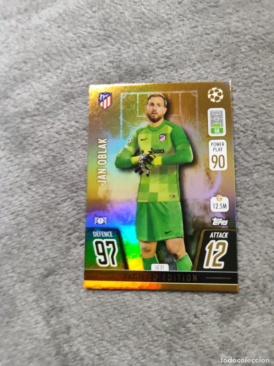 Cromos de F&uacute;tbol: LE21 UCL MATCH ATTAX 21 22 JAN OBLAK ATL&Eacute;TICO DE MADRID LIMITED EDITION / GOLD TOPPS 2021 2022 CHAMP