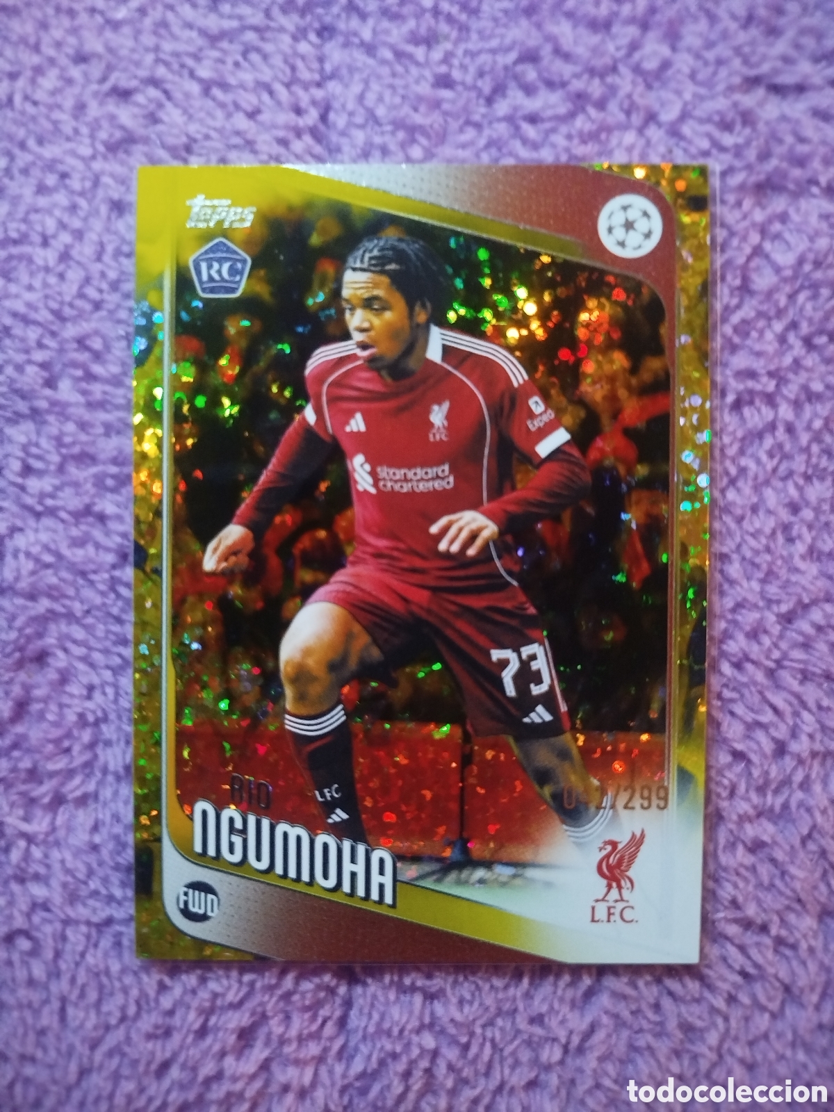 Cromos de F&uacute;tbol: Cromo Topps RC Nkunku Liverpool Numerada 12/299 RC