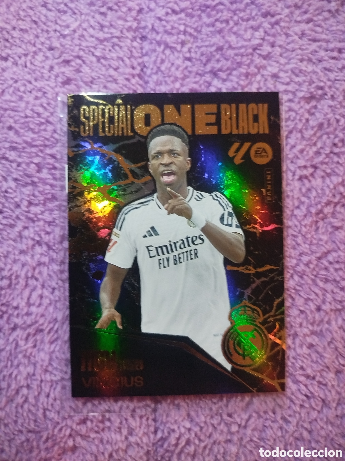Cromos de F&uacute;tbol: Cromo de futbol. Vinicius Special One black