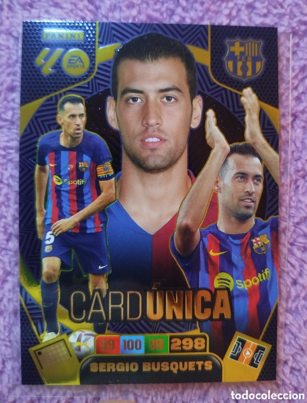 Cromos de F&uacute;tbol: Cromo de futbol. Busquets card &uacute;nica.