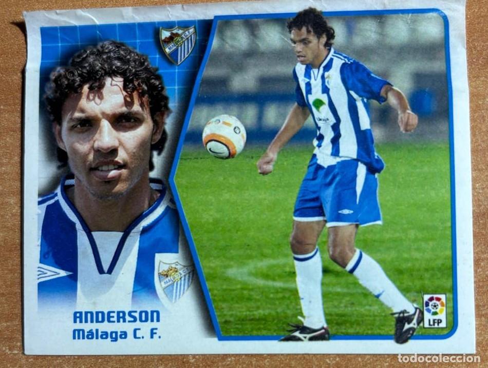 Cromos de F&uacute;tbol: EDICIONES ESTE 2005-2006 05 06 ANDERSON (MALAGA) COLOCA VENTANILLA LEER