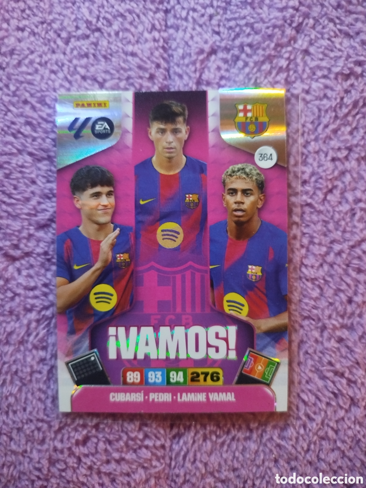Cromos de F&uacute;tbol: Cromo de futbol. &iexcl;Vamos! Yamal,pedri,cubarsi.