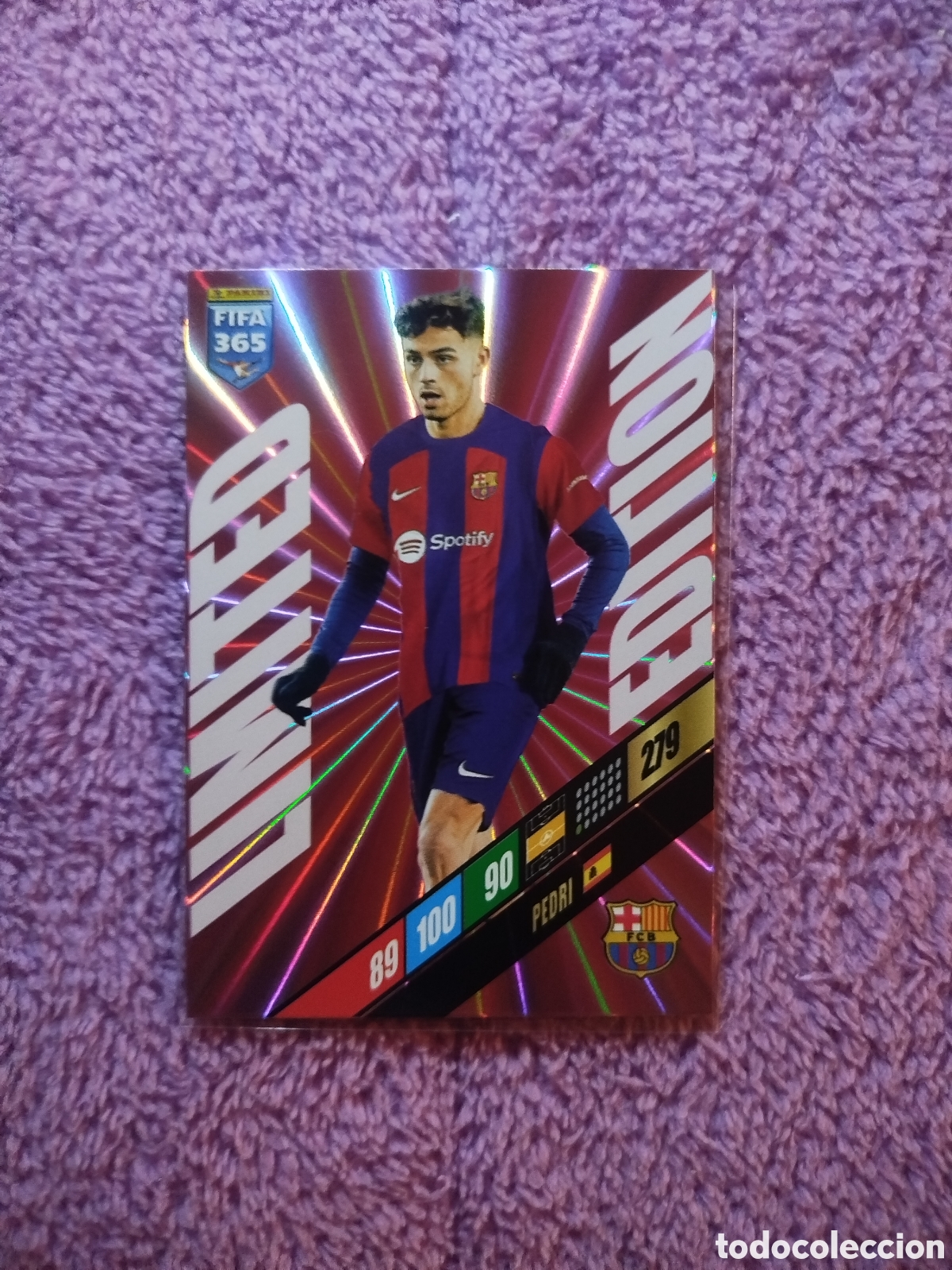 Cromos de F&uacute;tbol: Cromo de futbol. Pedri edici&oacute;n limitada