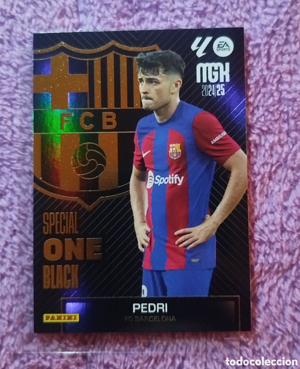 Cromos de F&uacute;tbol: Cromo de futbol. Pedri Special One black 2024/2025