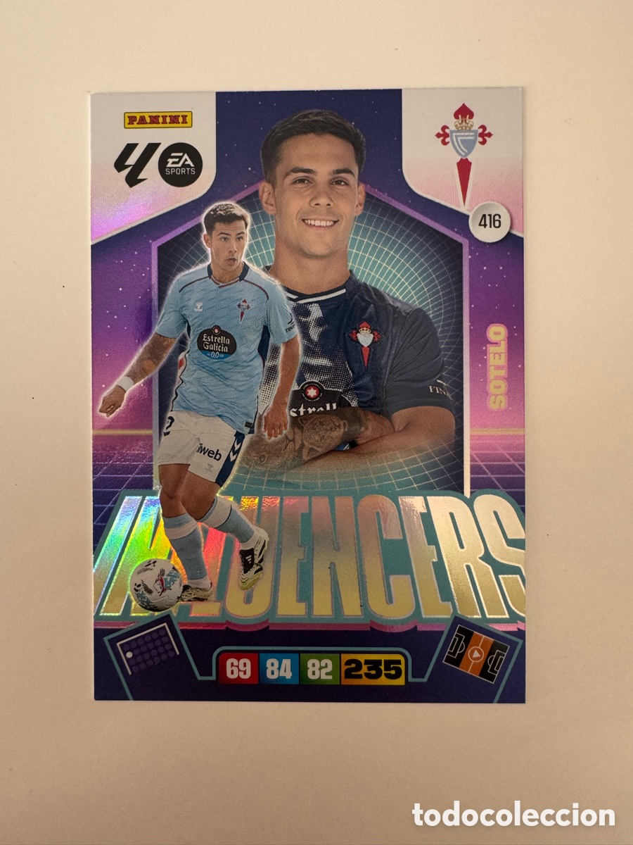Cromos de F&uacute;tbol: PANINI ADRENALYN XL LIGA EA SPORTS 2025-2026 25-26 &ndash; INFLUENCERS &ndash; Sotelo RC Celta de Vigo N&ordm; 416
