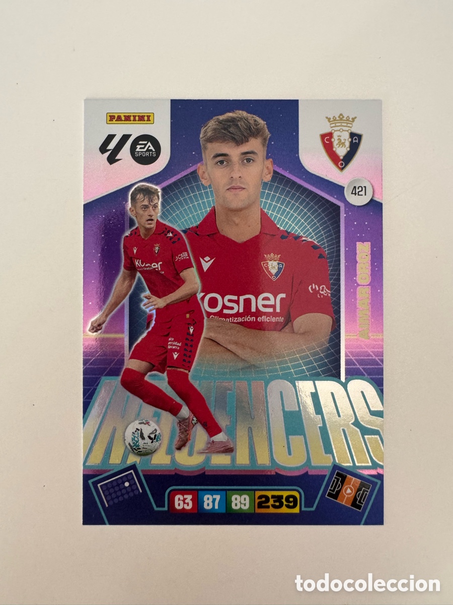 Cromos de F&uacute;tbol: PANINI ADRENALYN XL LIGA EA SPORTS 2025-2026 25-26 &ndash; INFLUENCERS &ndash; Aimar Oroz CA Osasuna N&ordm; 421