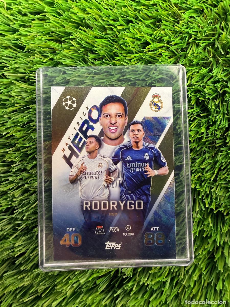 Cromos de F&uacute;tbol: N&ordm; 257 Rodrygo Hat-Trick Hero Real Madrid CF Match Attax Extra 25 26