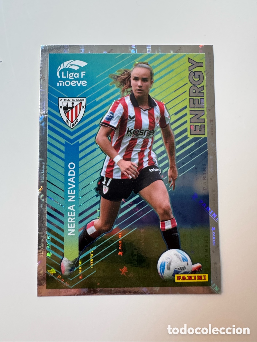 Cromos de F&uacute;tbol: PANINI LIGA F FEMENINA 25 26 2025-2026 &ndash; N&ordm; 350 &ndash; ENERGY &ndash; Nerea Nevado Athletic Club Femenino