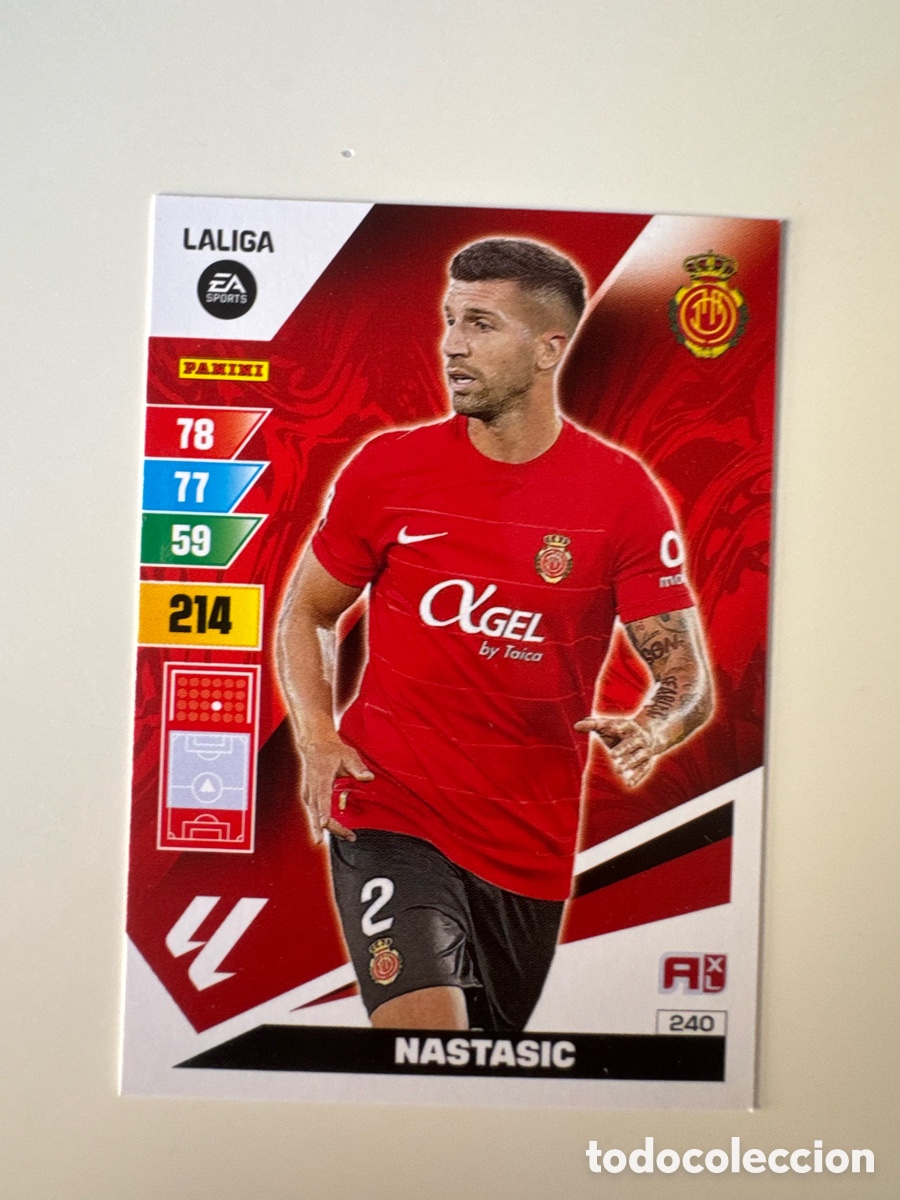 Cromos de F&uacute;tbol: PANINI ADRENALYN XL LIGA EA SPORTS 2023-2024 23-24 &ndash; Matija Nastasić RCD Mallorca N&ordm; 240