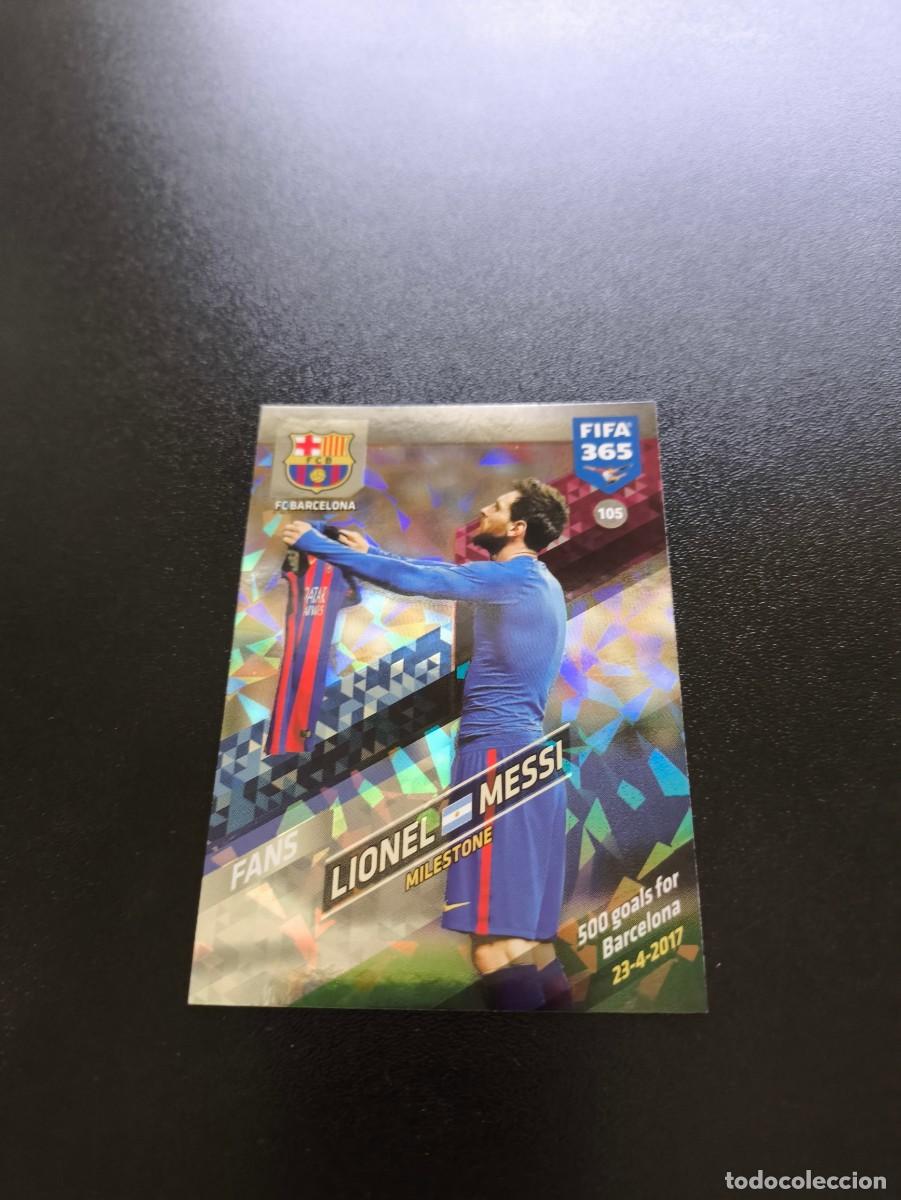 Cromos de F&uacute;tbol: LIONEL MESSI ADRENALYN FIFA 365 2017 2018 17 18 PANINI MILESTONE 105 BARCELONA NO PANINI LIGA ESTE