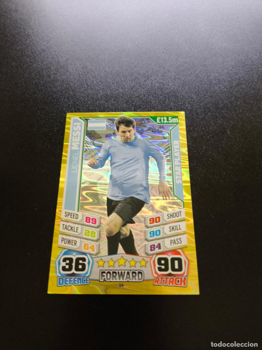Cromos de F&uacute;tbol: 14 LIONEL MESSI STAR PLAYER ARGENTINA TOPPS MATCH ATTAX WORLD CUP BRASIL 2014 14 NO PANINI LIGA ESTE