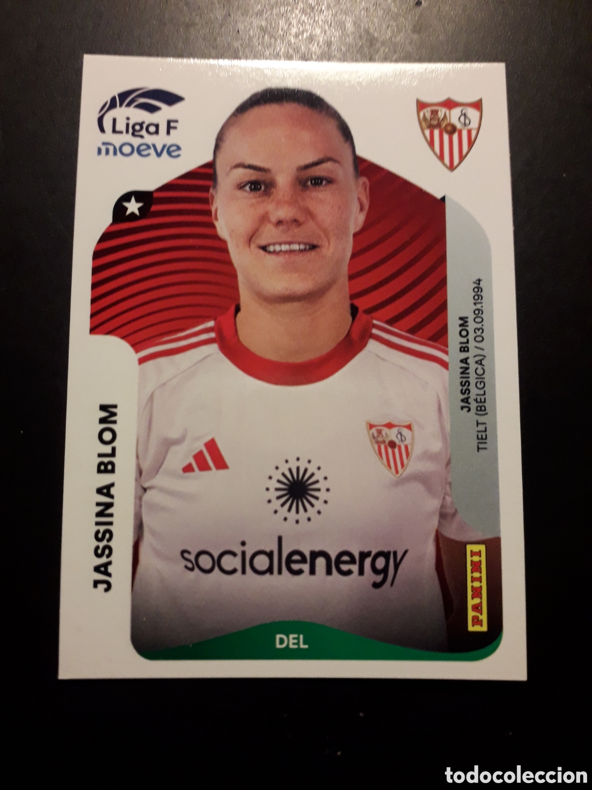 Fu&szlig;ball-Sticker: JASSINA BLOM SEVILLA N&deg; 317 LIGA F FEMENINA 2025 2026 25 26 PANINI SIN PEGAR PEDIDO M&Iacute;NIMO 3&euro;