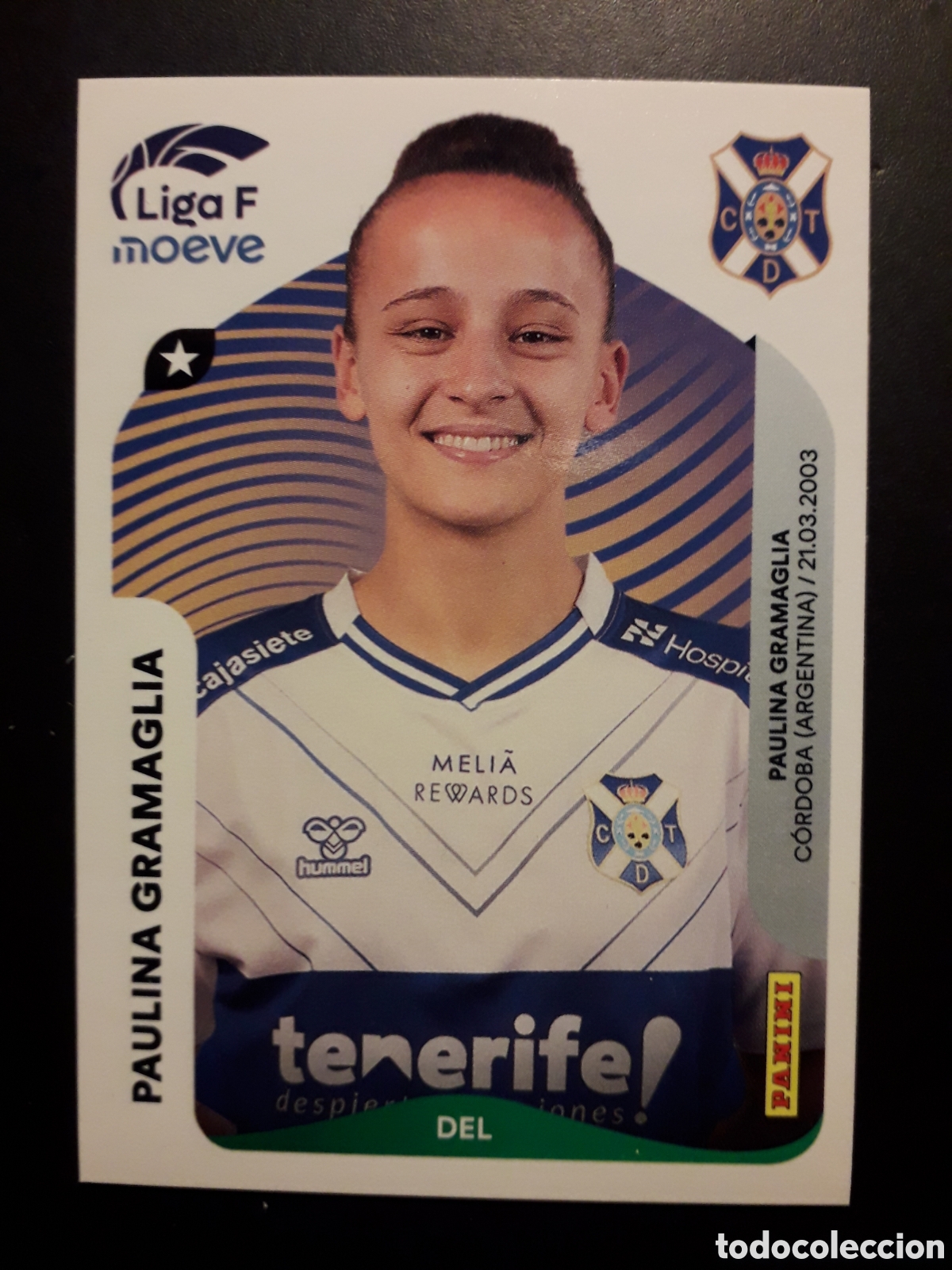 Fu&szlig;ball-Sticker: PAULINA GRAMAGLIA TENERIFE N&deg; 121 B LIGA F FEMENINA 2025 2026 25 26 PANINI SIN PEGAR PEDIDO M&Iacute;NIM 3&euro;