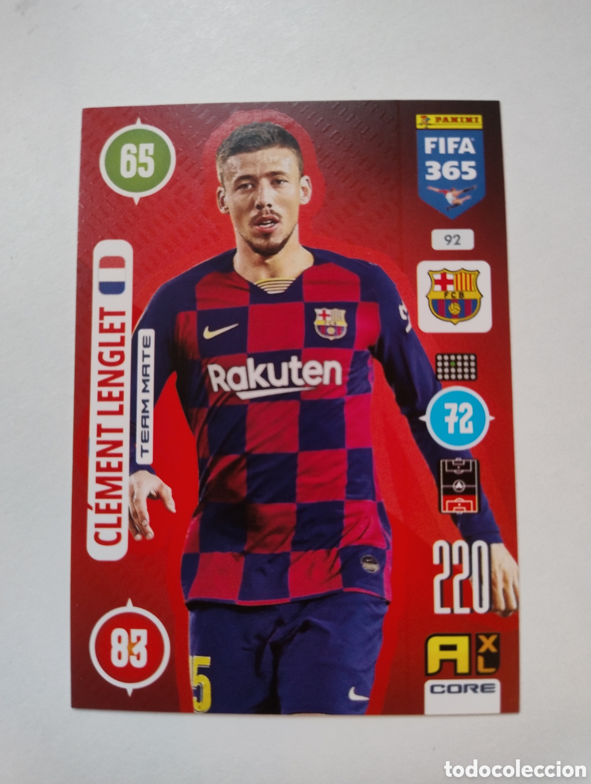 Football Stickers: 92 - Lenglet - Barcelona - Adrenalyn XL FIFA 365 2021