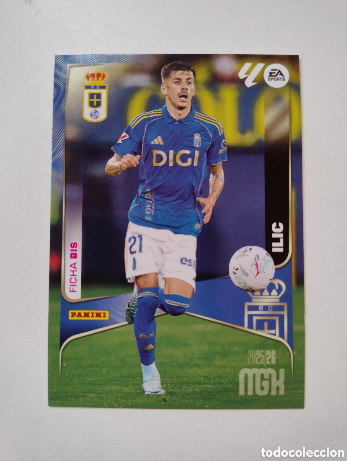 Football Stickers: 283 bis - Ilic - Oviedo - Megacracks 2025 - 2026 Ficha bis